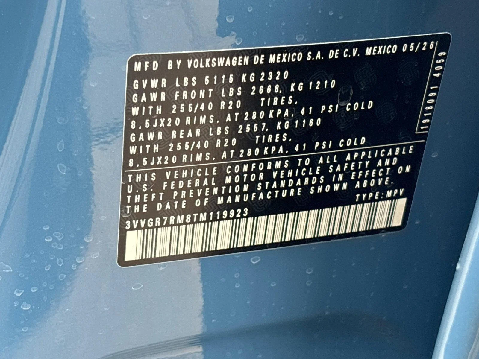 New 2026 monterey blue with deep black roof Volkswagen SE R-Line Black image 12