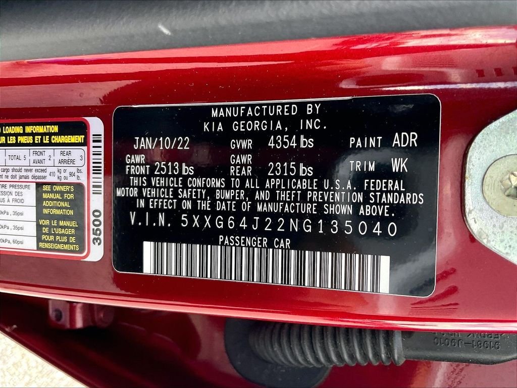 Used 2022 Passion Red Kia GT-Line image 32