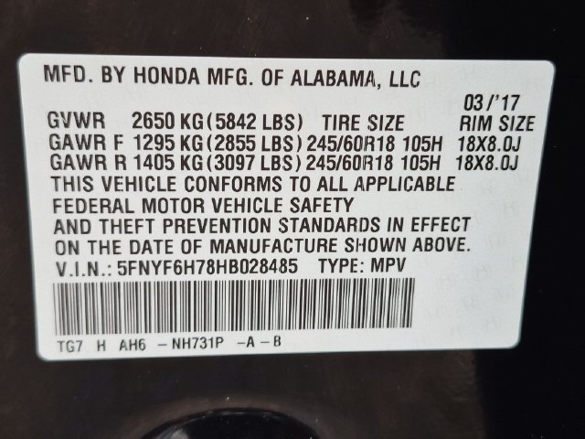 2017 Honda Pilot EX-L - Photo 33