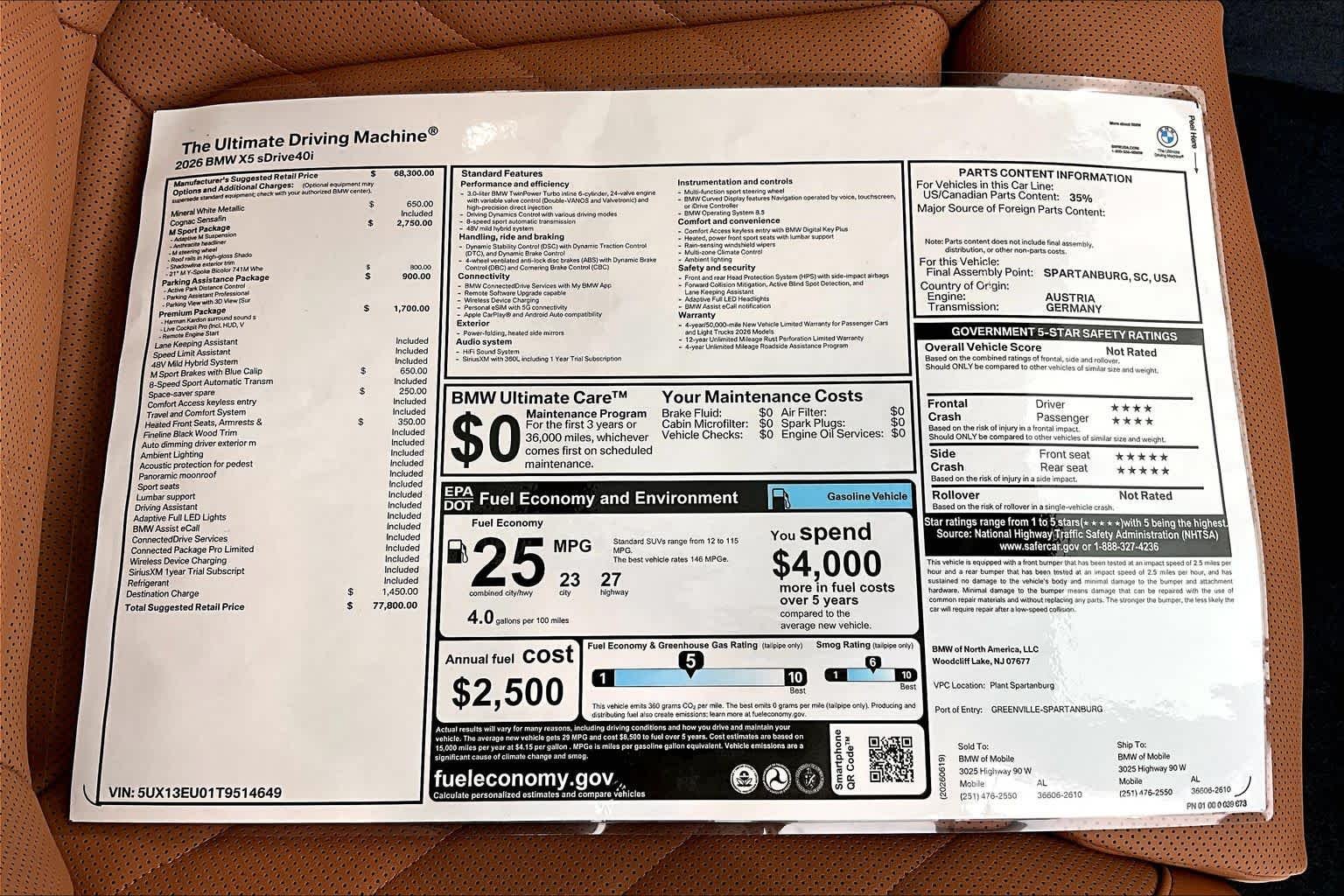 New 2026 Mineral White Metallic BMW sDrive40i image 20
