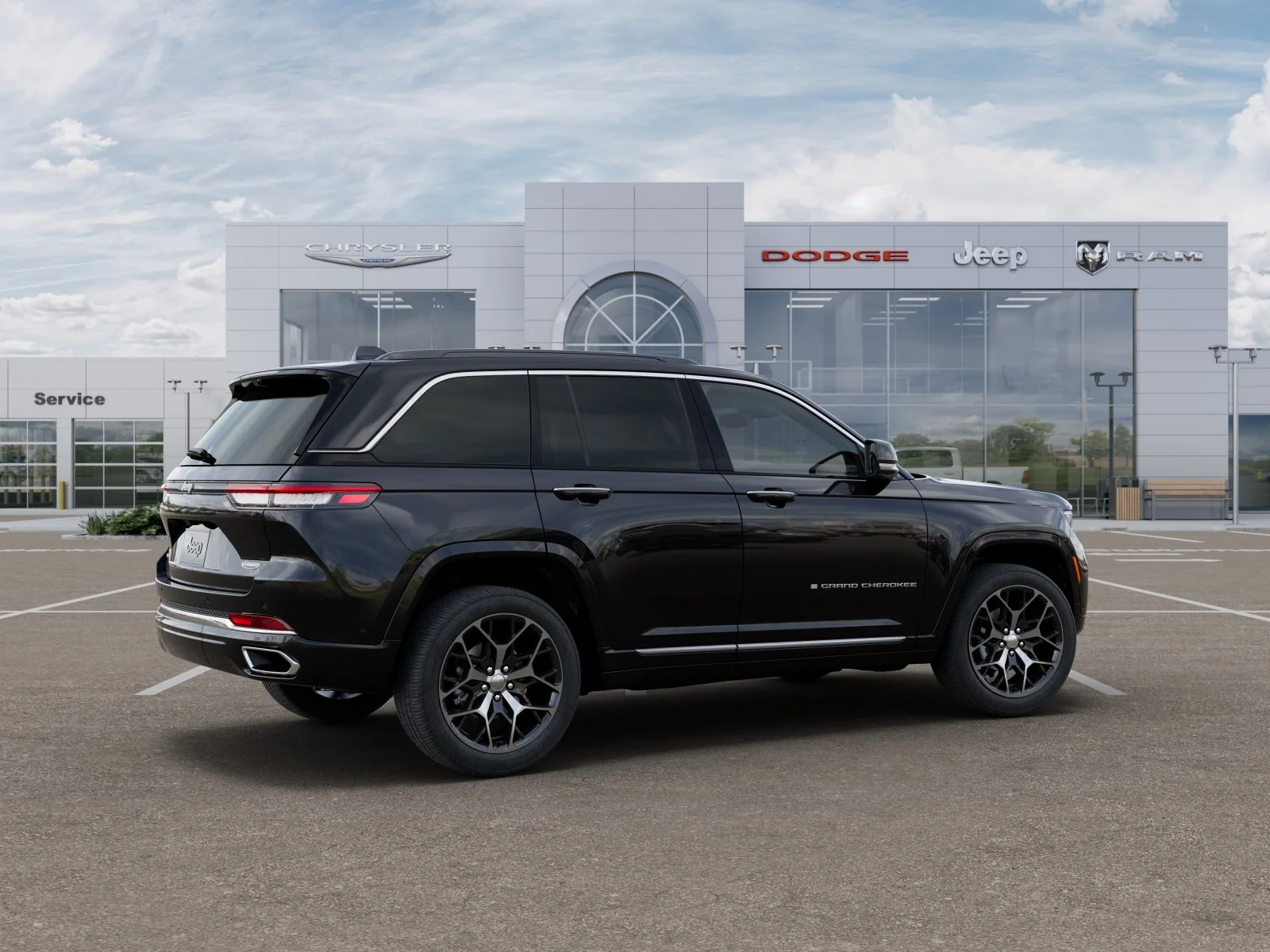 New 2025 Diamond Black Crystal Pearl-Coat Exterior Paint Jeep Summit Reserve image 34