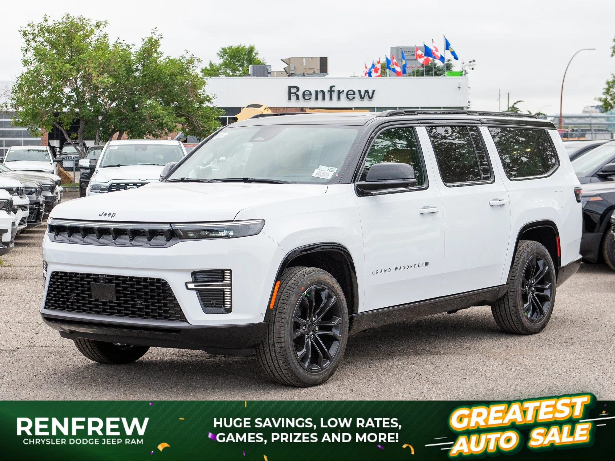 New 2026 White Jeep Summit Reserve* 4x4, McIntosh Audio, Massage Seats, Black Appearance Pkg image 1