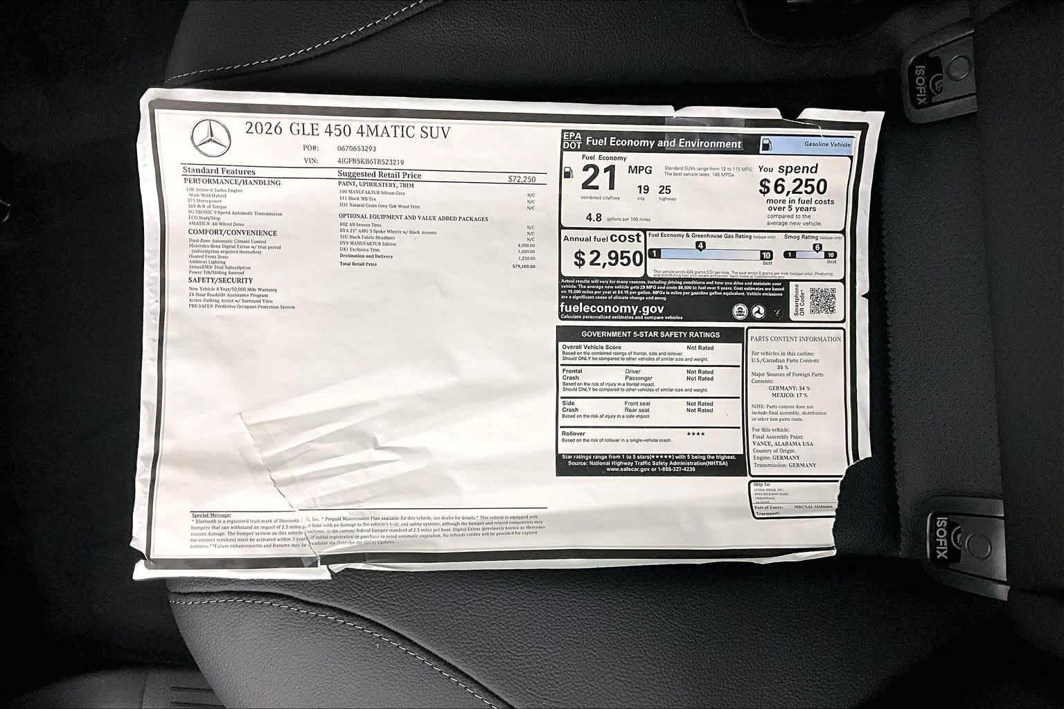 New 2026 MANUFAKTUR Silicon Grey Mercedes-Benz GLE 450 image 26