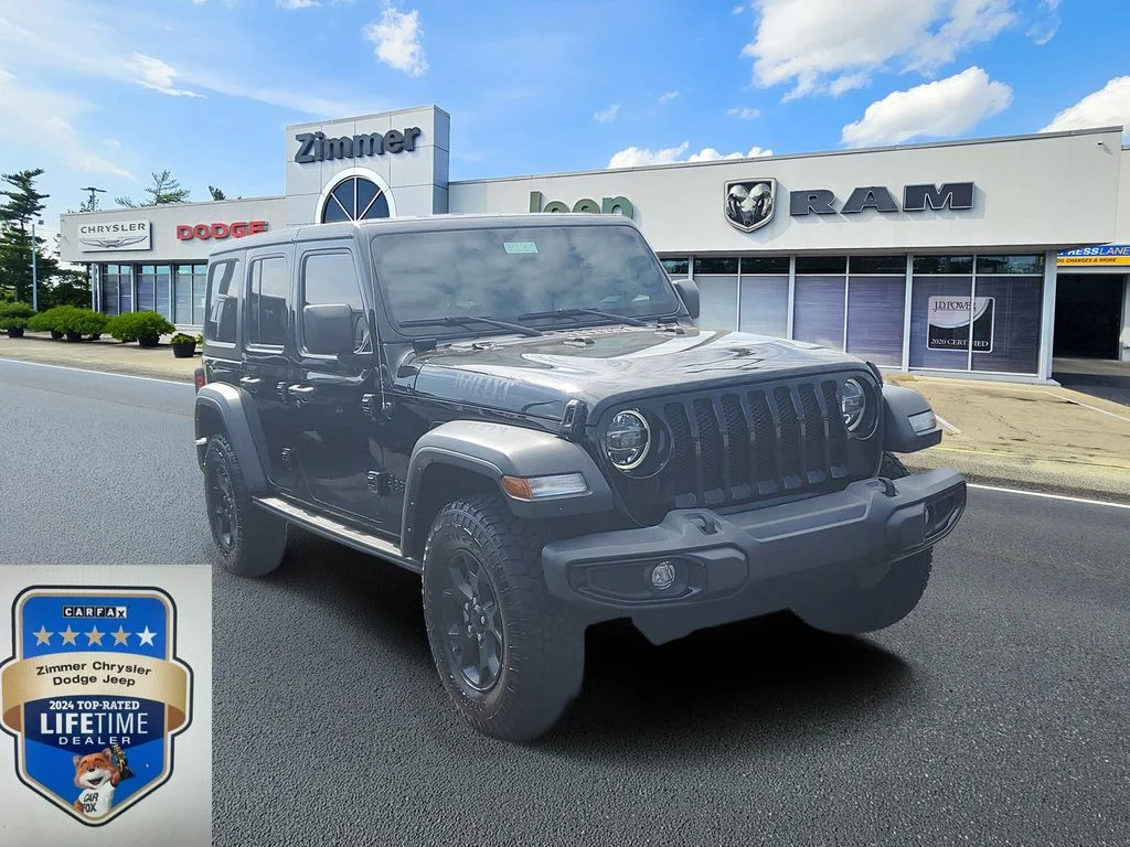 Used 2021 Black Jeep Unlimited Willys image 1