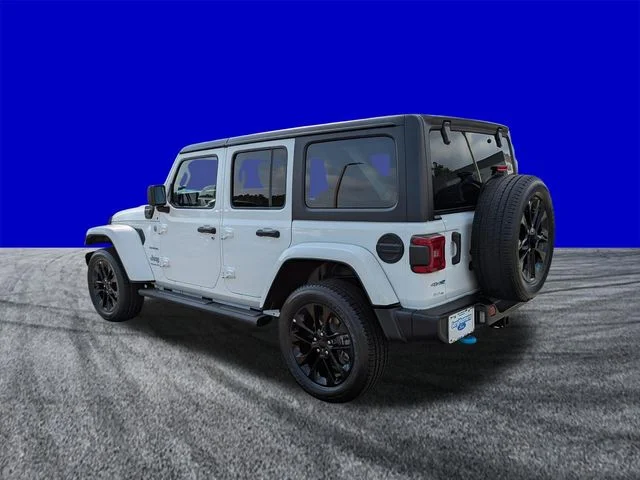 Certified Used 2023 Bright White Clearcoat Jeep Sahara 4xe image 6
