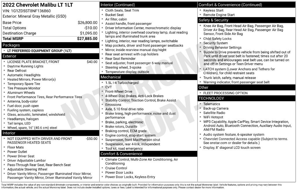 Used 2022 Gray Chevrolet LT image 30