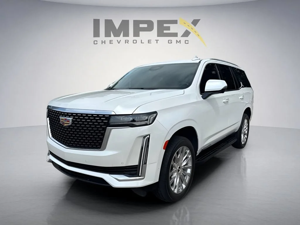 Used 2022 Crystal White Tricoat Cadillac Premium Luxury image 1