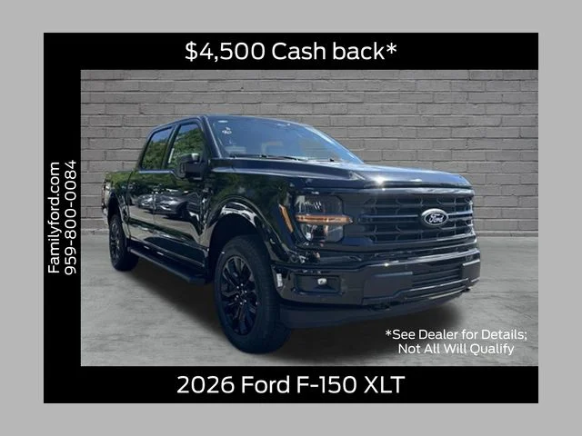New 2026 Agate Black Metallic Ford XLT image 1
