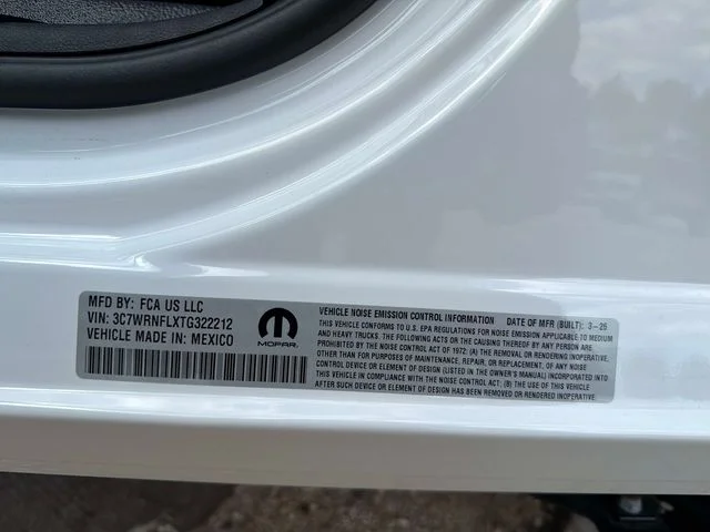 New 2026 Bright White Clear-Coat Exterior Paint RAM Tradesman image 41