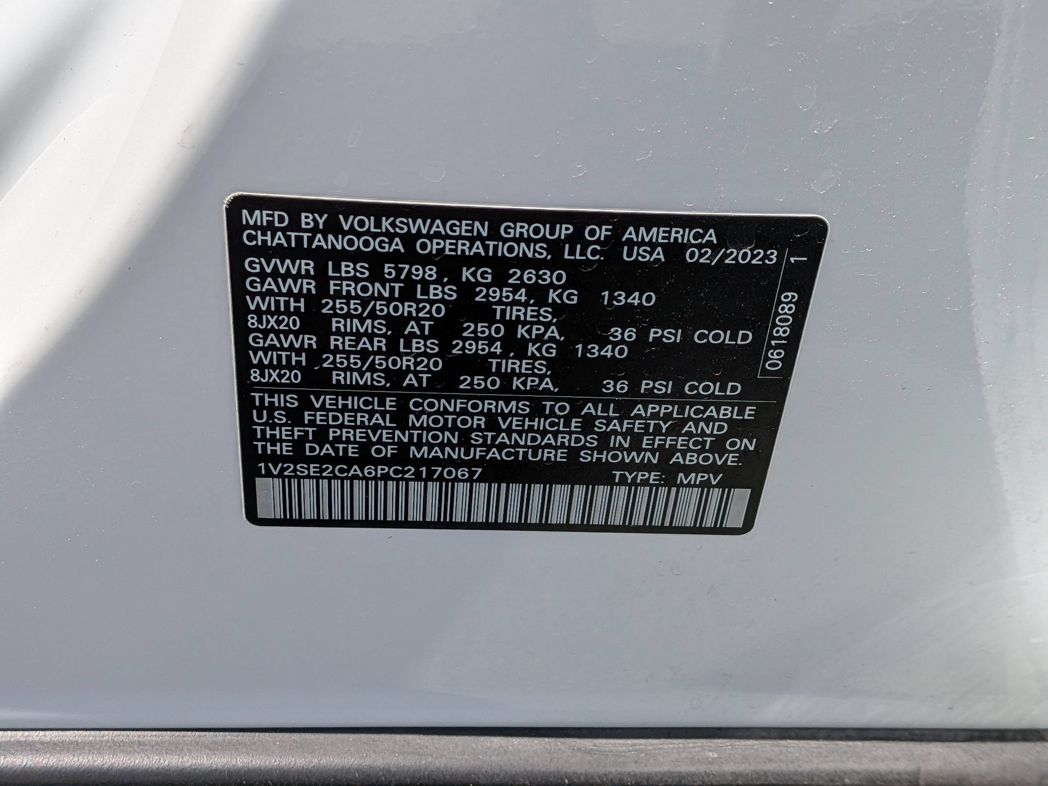Used 2023 Opal White Volkswagen 3.6L V6 SEL R-Line Black image 33