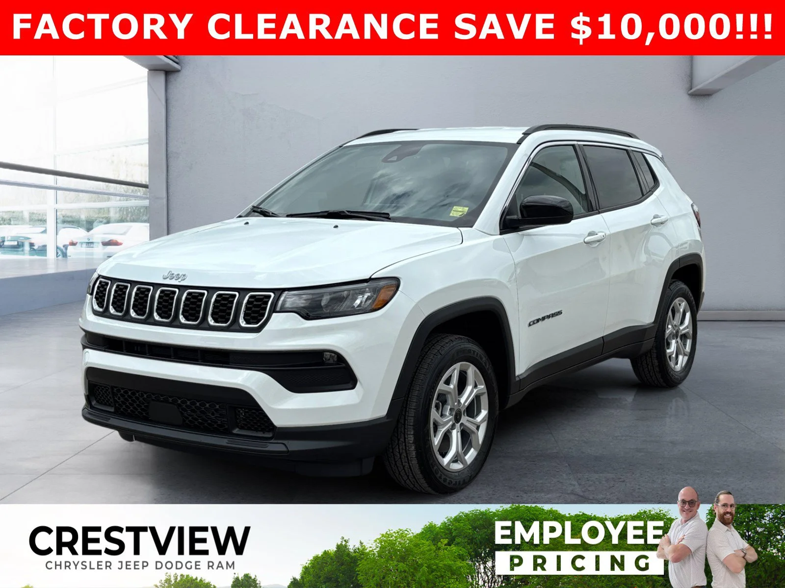 New 2026 Bright White Jeep North image 1
