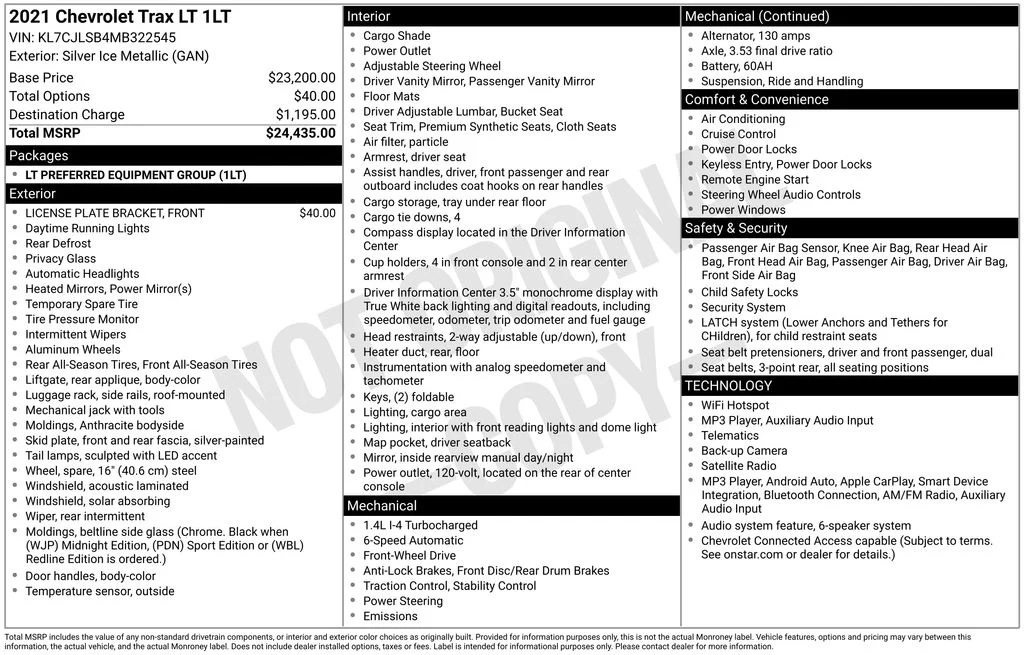Used 2021 Silver Chevrolet LT image 6