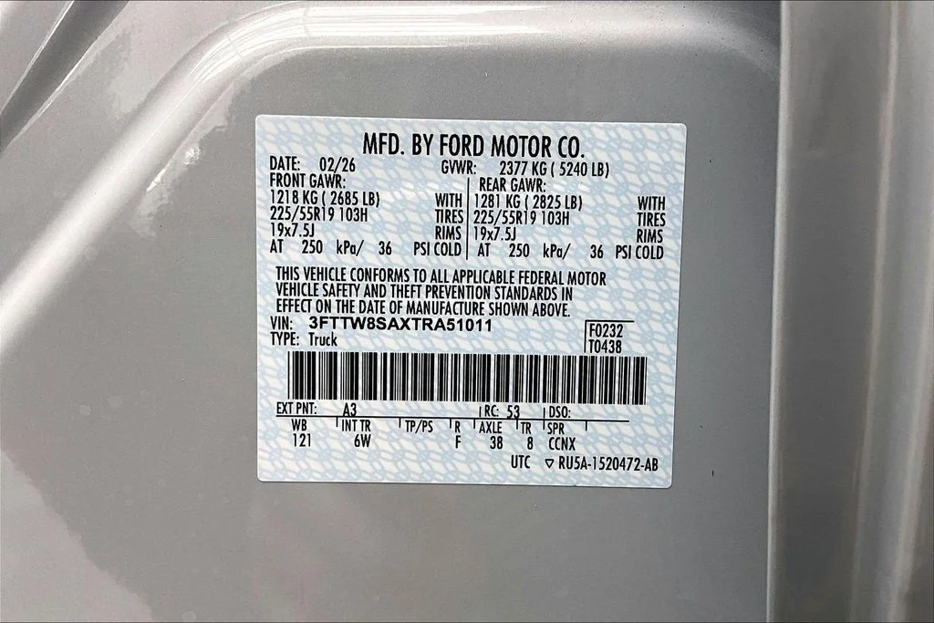 New 2026 White Metallic Ford Lariat® image 14