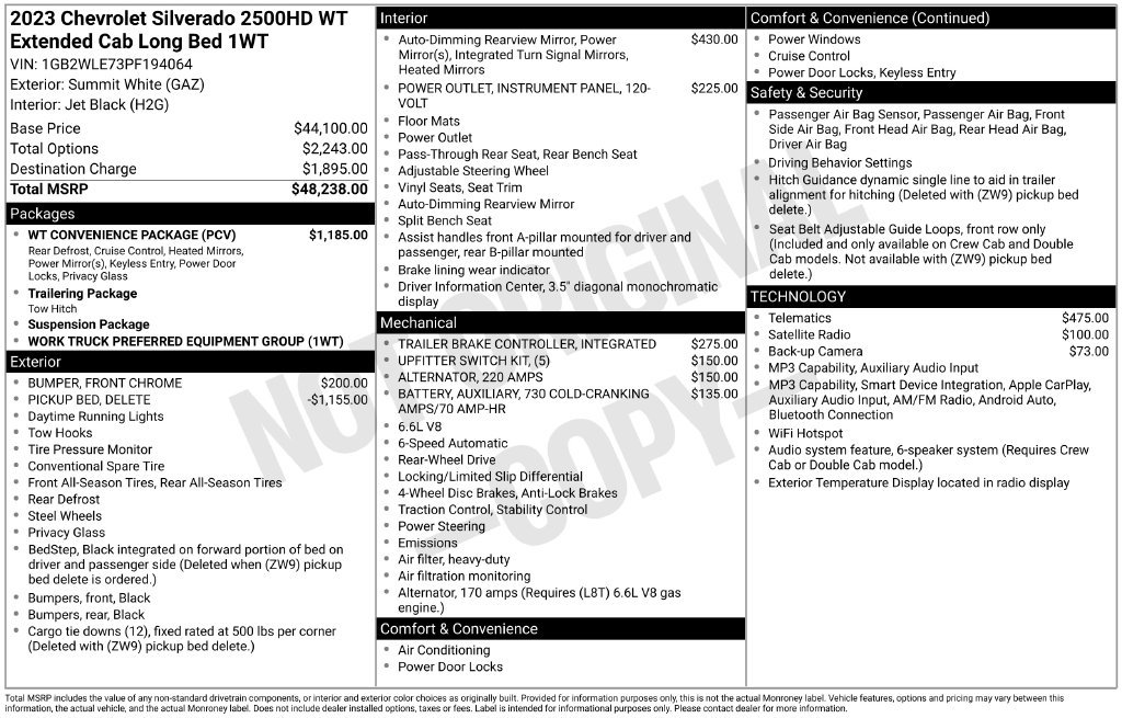 Used 2023 White Chevrolet Work Truck image 25