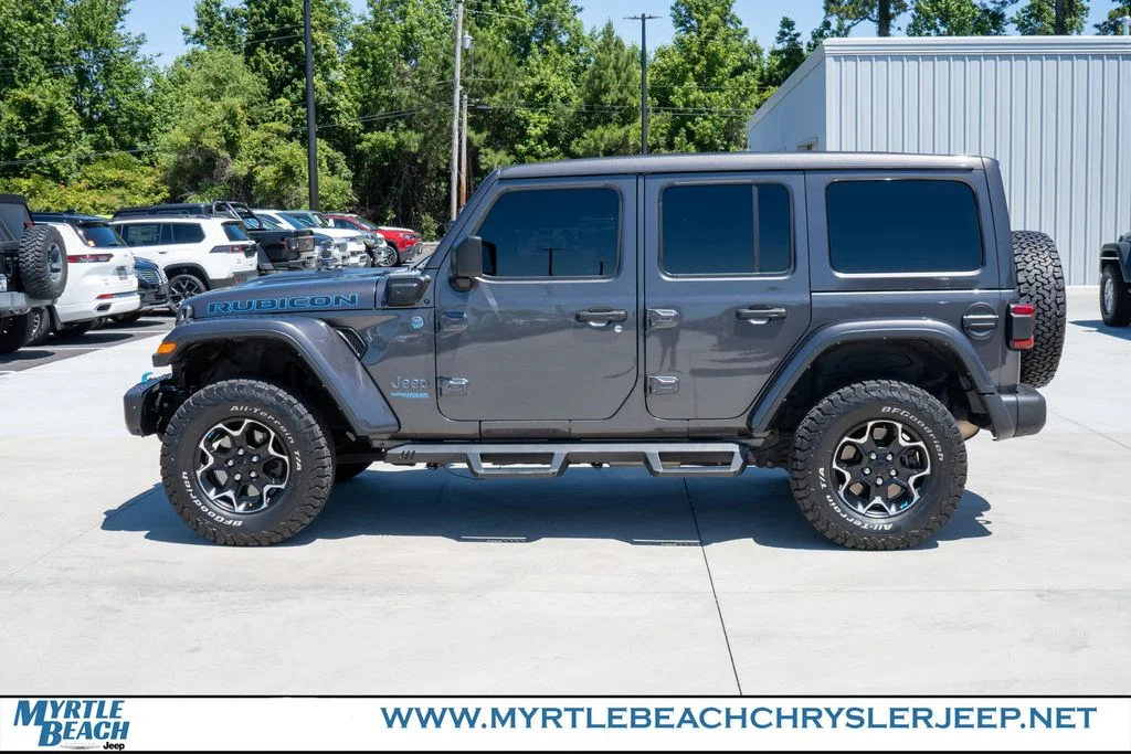 Used 2021 Granite Crystal Metallic Clearcoat Jeep Unlimited Rubicon 4xe image 3