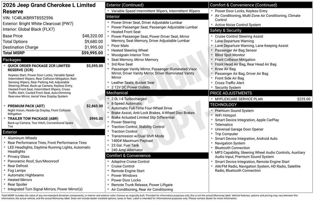 New 2026 Bright White Clear-Coat Exterior Paint Jeep Limited Reserve image 7