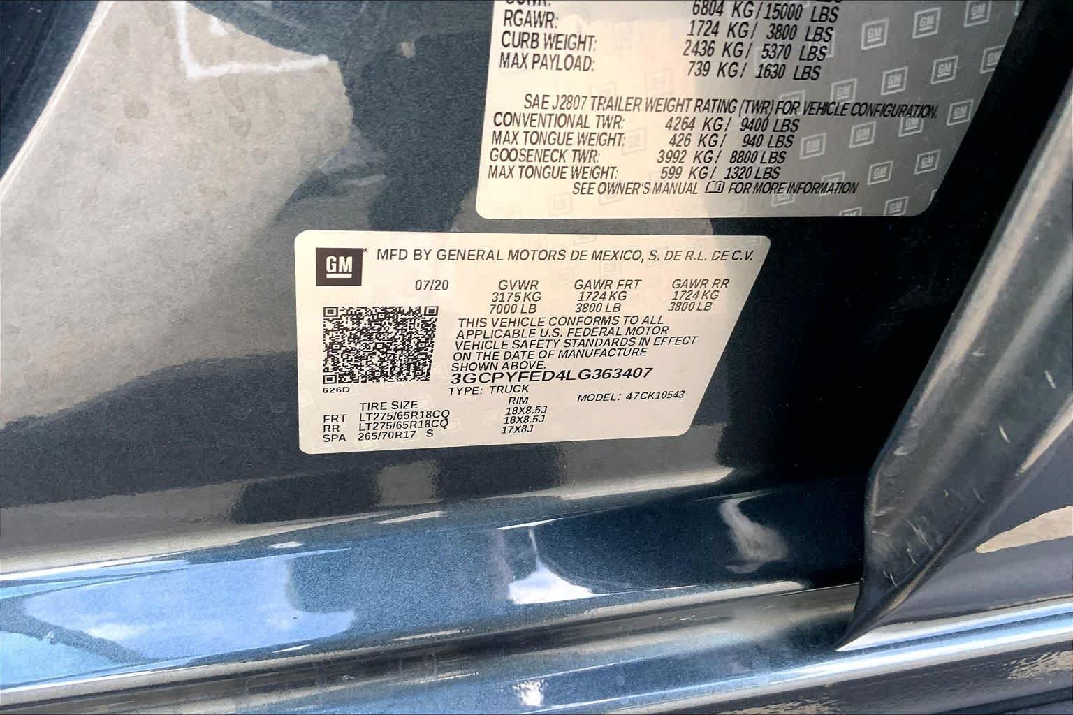 Used 2020 SHADOW GRAY METALLIC Chevrolet LT Trail Boss image 35