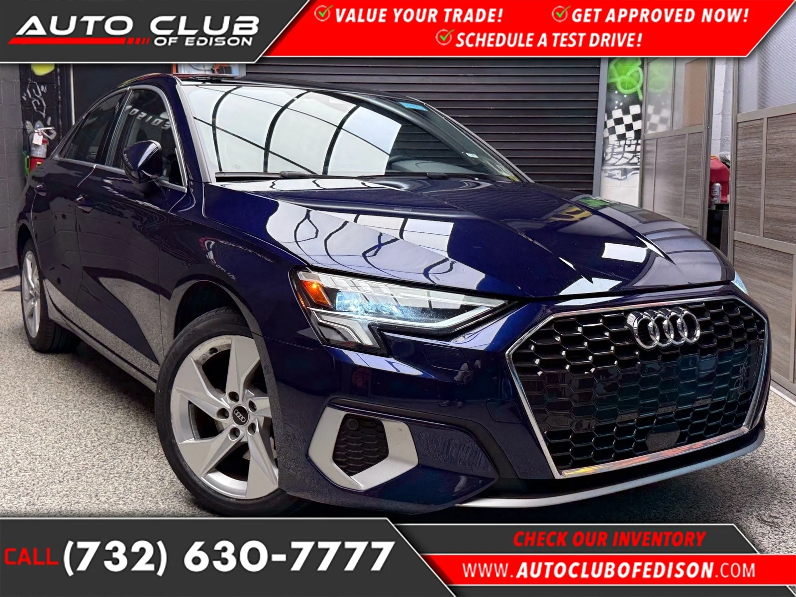 Used 2024 Navarra Blue Metallic (2d2d) Audi Premium 40 TFSI image 1