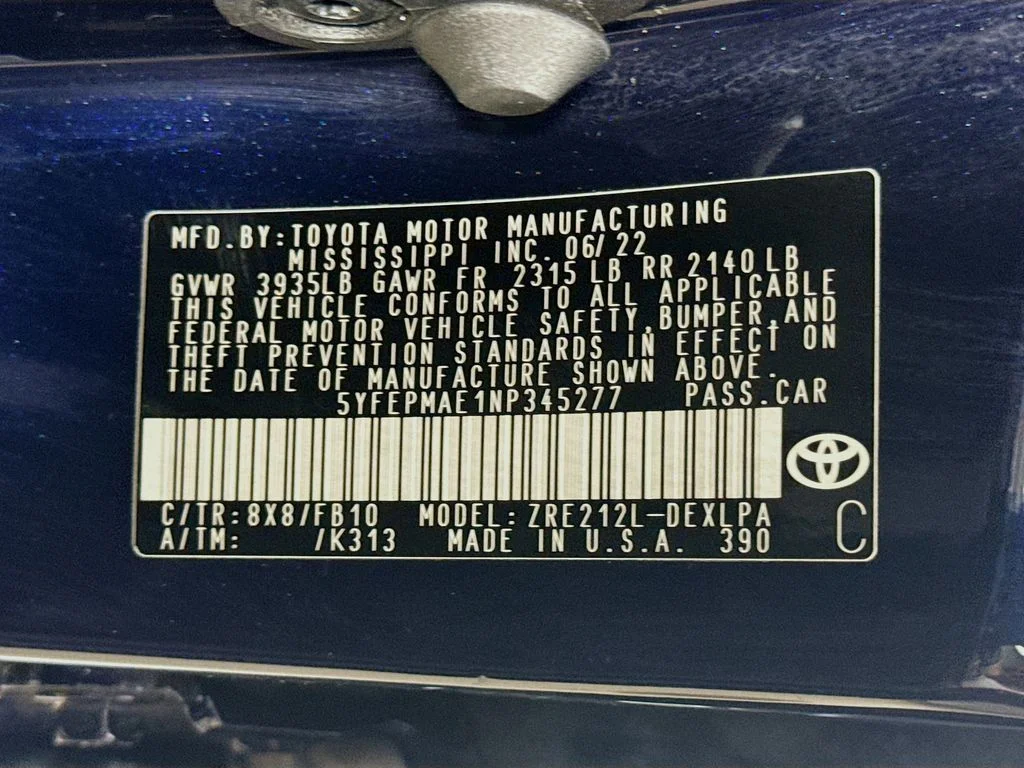 Used 2022 Blueprint Toyota LE image 30