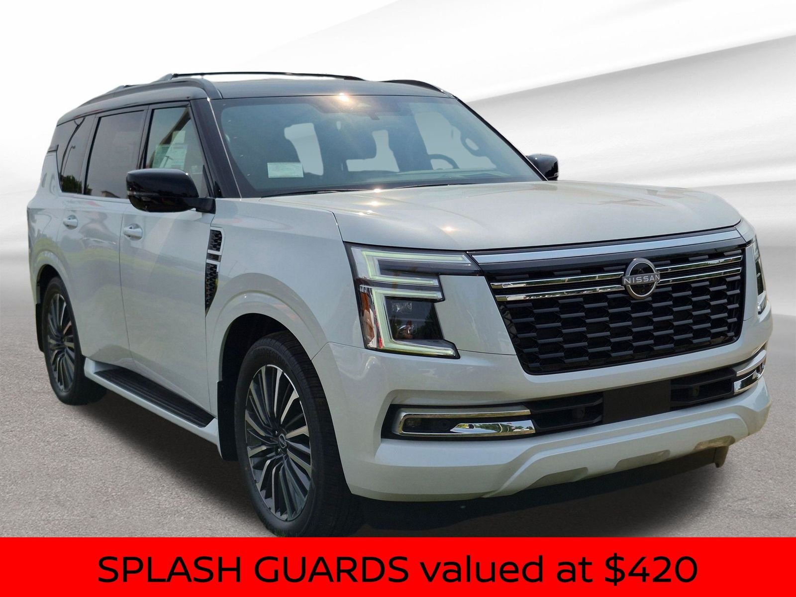New 2026 Everest White TriCoat / Super Black Two-tone Nissan Platinum Reserve image 7