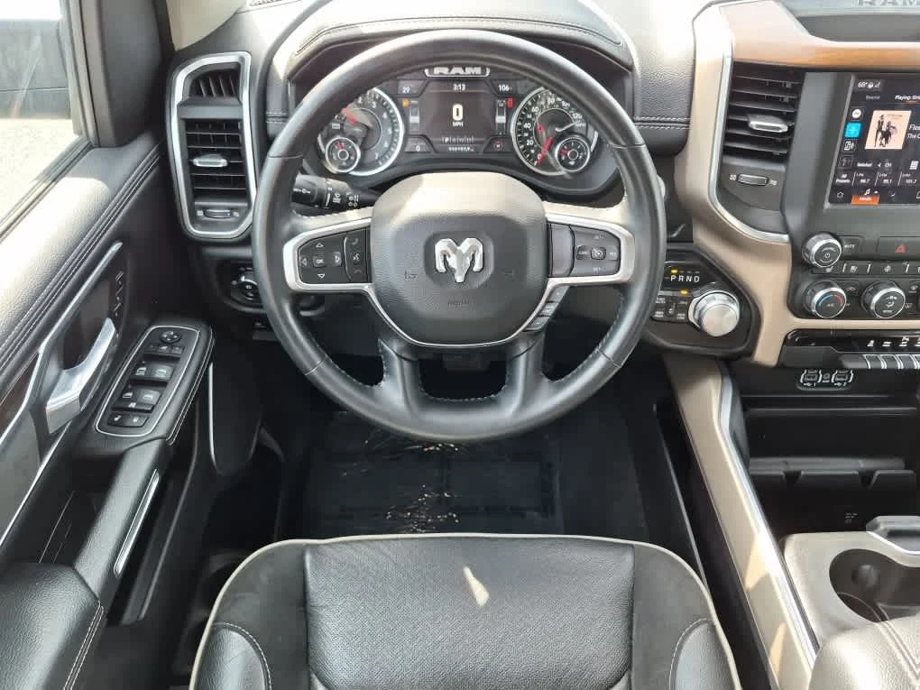 Used 2022 Diamond Black Crystal Pearlcoat Ram Laramie image 8