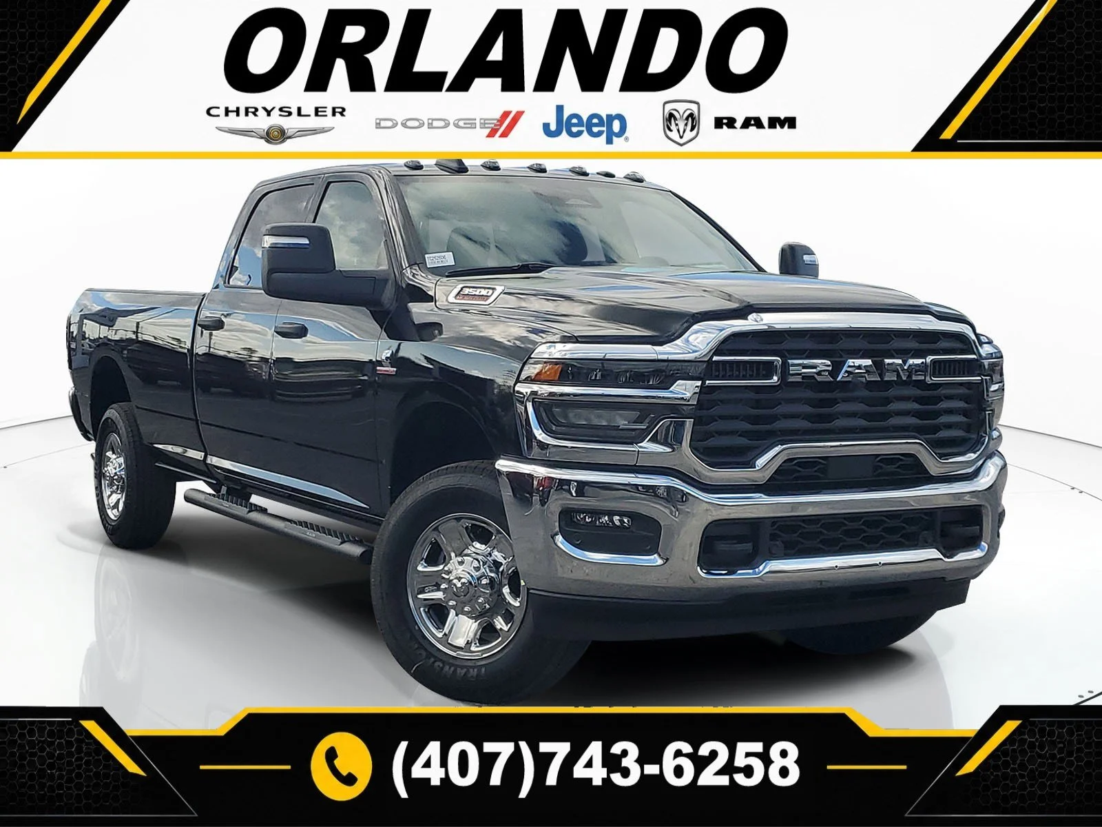 New 2026 Diamond Black Crystal Pearlcoat RAM Tradesman image 1