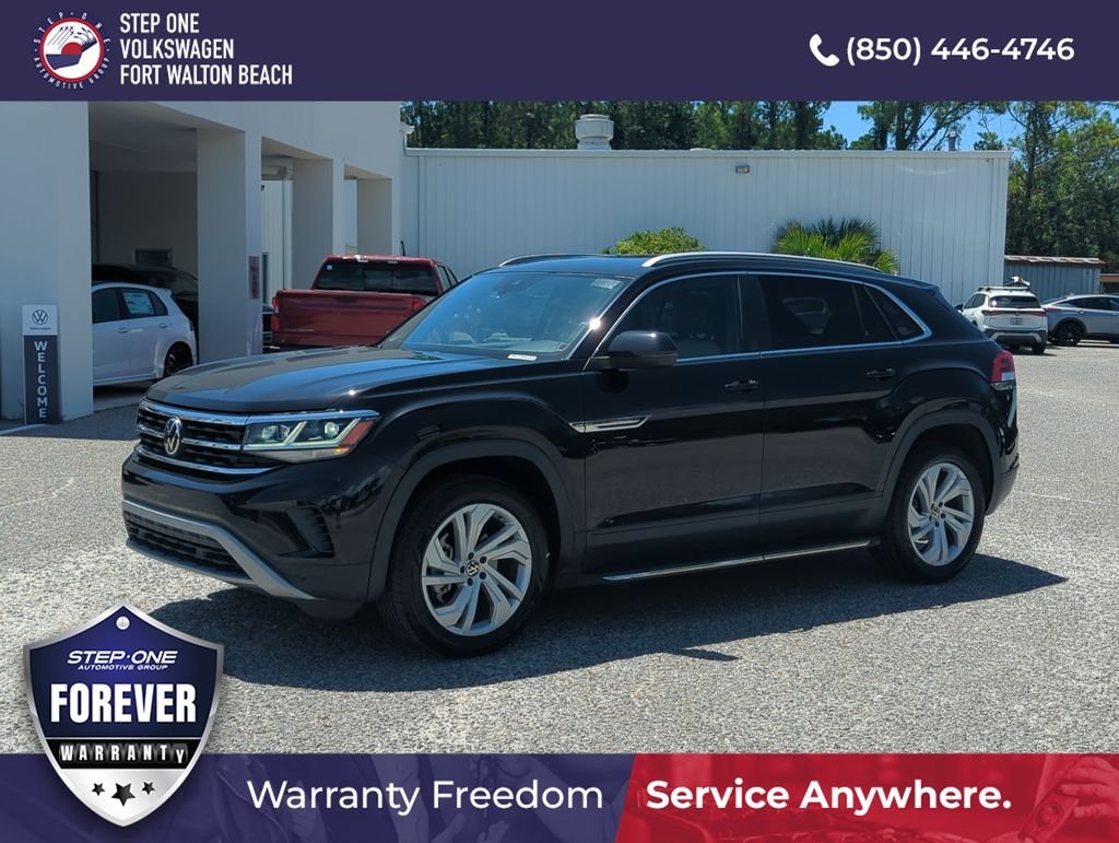 Used 2021 Black Volkswagen 3.6L V6 SEL image 1