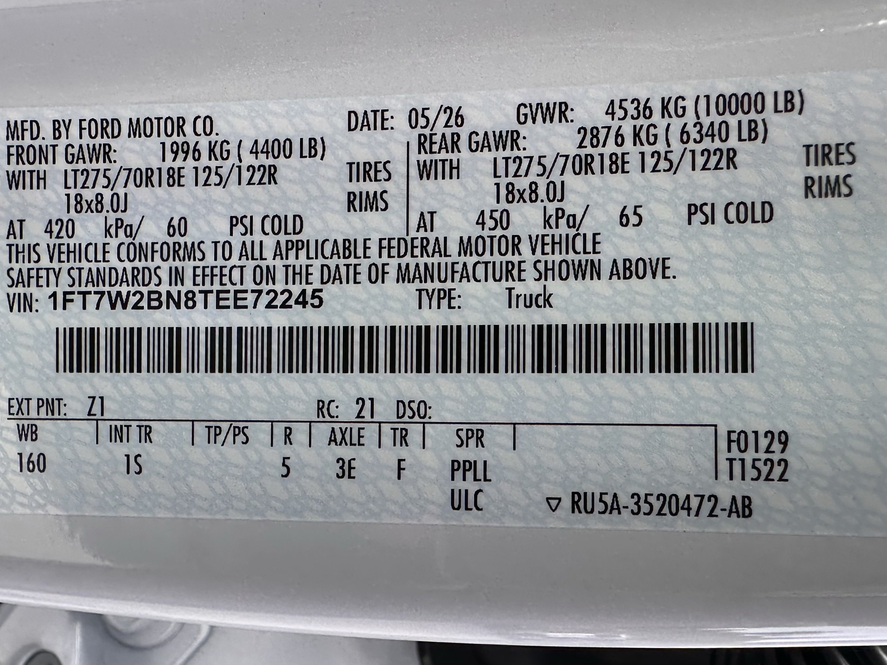 New 2026 Oxford White Ford F-250® XL image 29