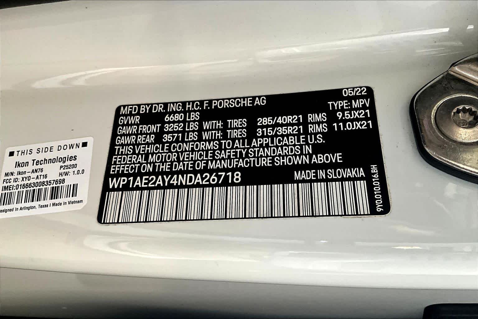 Used 2022 Carrara White Metallic Porsche E-Hybrid image 78