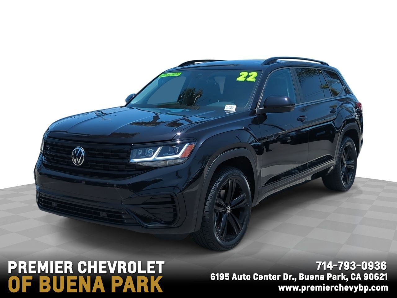 2022 Volkswagen Atlas 3.6L V6 SEL R-Line Black