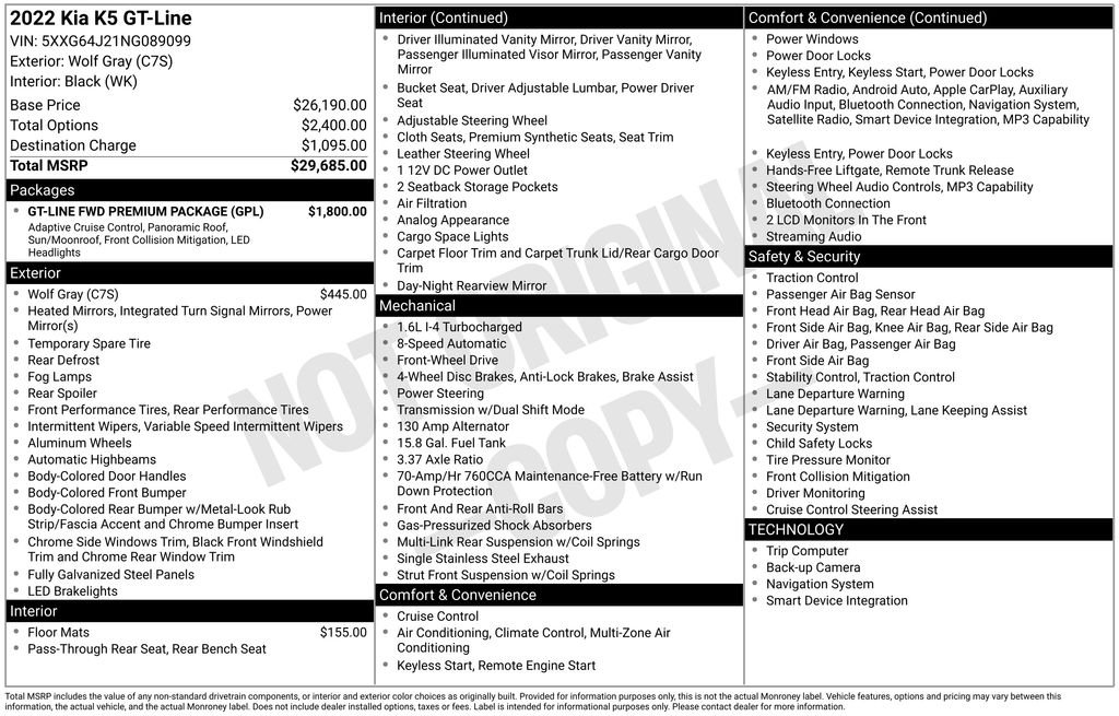 Used 2022 Gray Kia GT-Line image 6