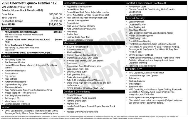 Certified Used 2020 Black Chevrolet Premier image 4