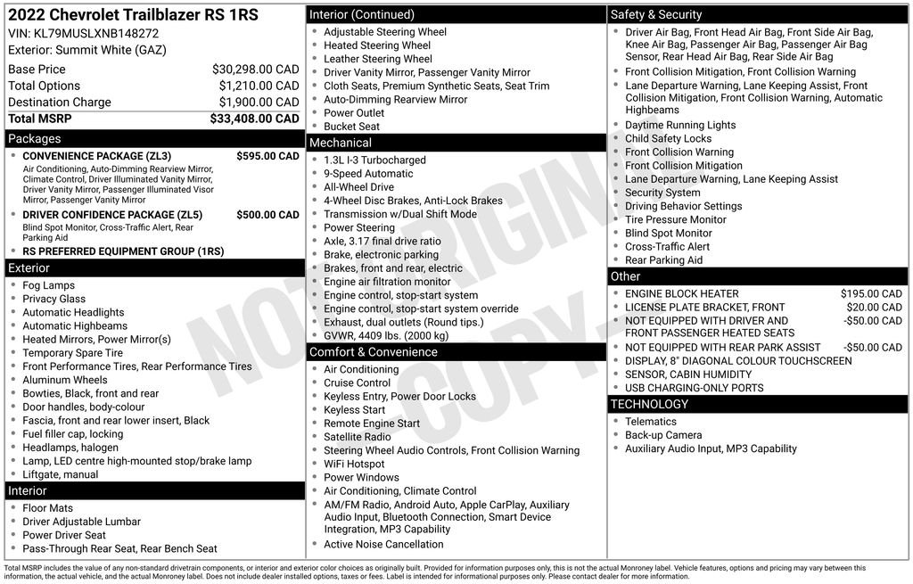 Certified Used 2022 White Chevrolet RS image 28