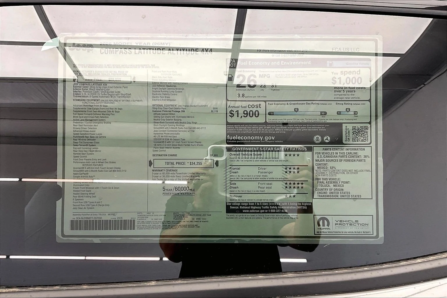 New 2026 Sting-Gray Clearcoat Jeep Latitude Altitude image 21