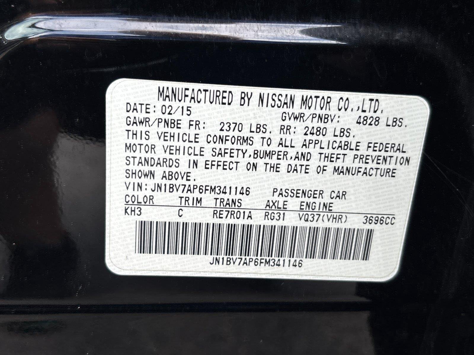 Used 2015 Black Obsidian INFINITI Premium image 12
