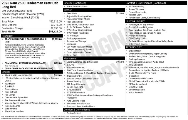 Used 2025 Bright White Clearcoat Ram Tradesman image 36