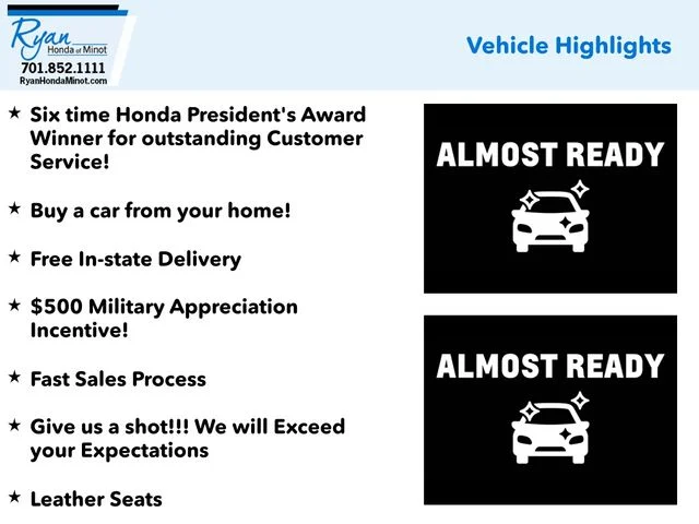 New 2027 Platinum White Pearl Honda EX-L image 2