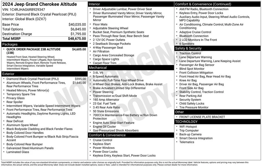 Used 2024 Black Jeep Altitude image 17