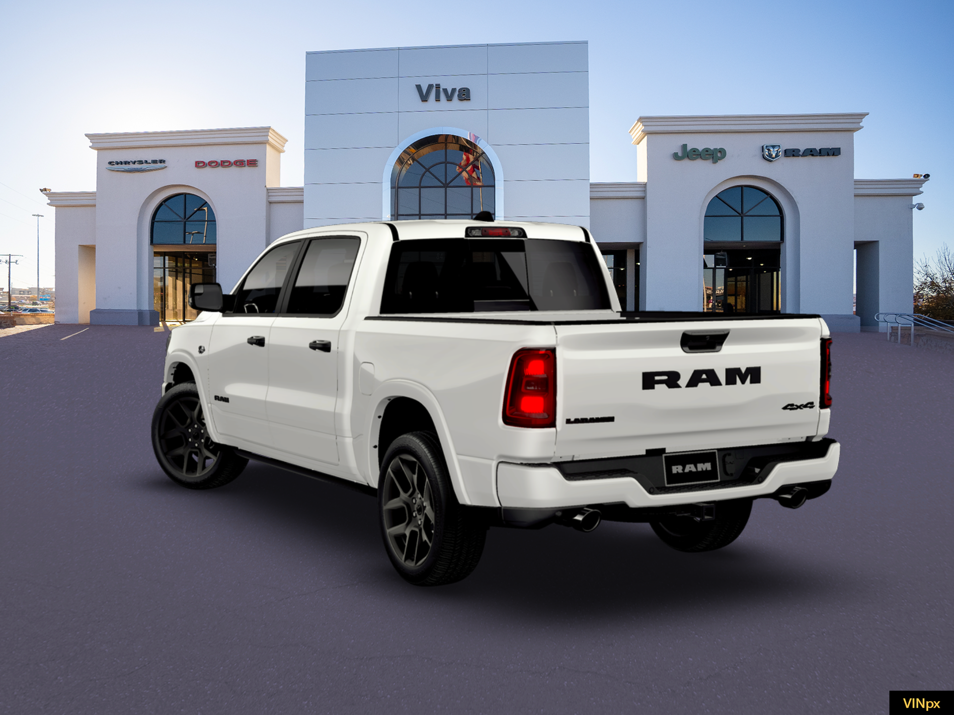 New 2026 Bright White Clear-Coat Exterior Paint RAM Laramie image 17