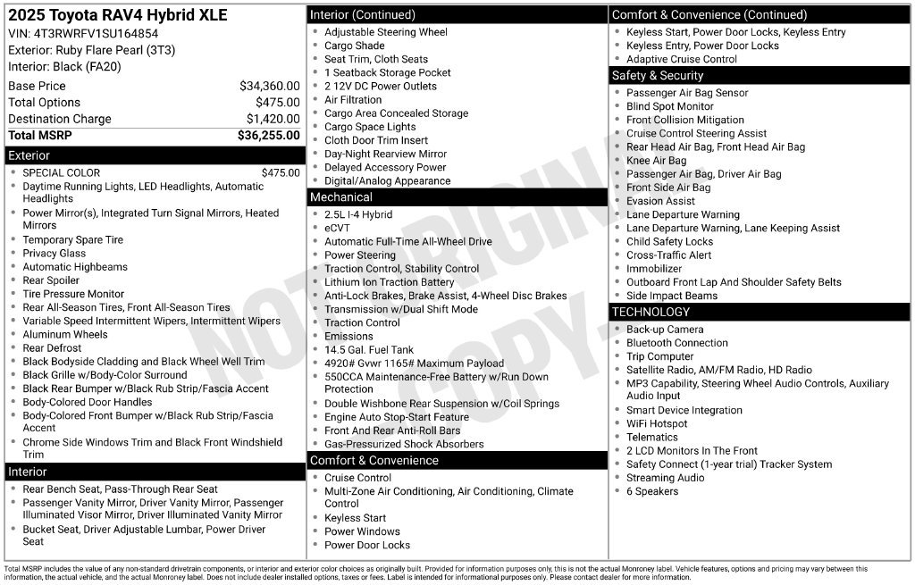 Used 2025 Red Toyota XLE image 6