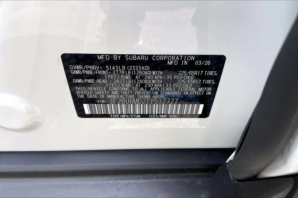 New 2026 CRYSTAL WHITE PEARL Subaru Wilderness image 17