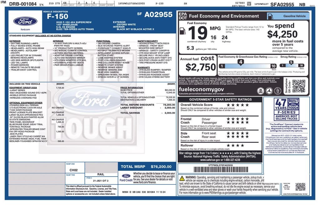 Used 2025 White Ford Lariat image 24