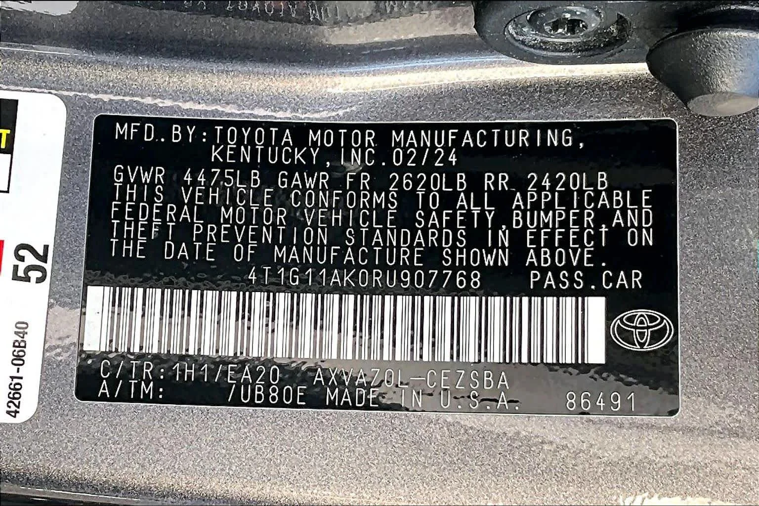 Certified Used 2024 Predawn Gray Mica Toyota SE image 35