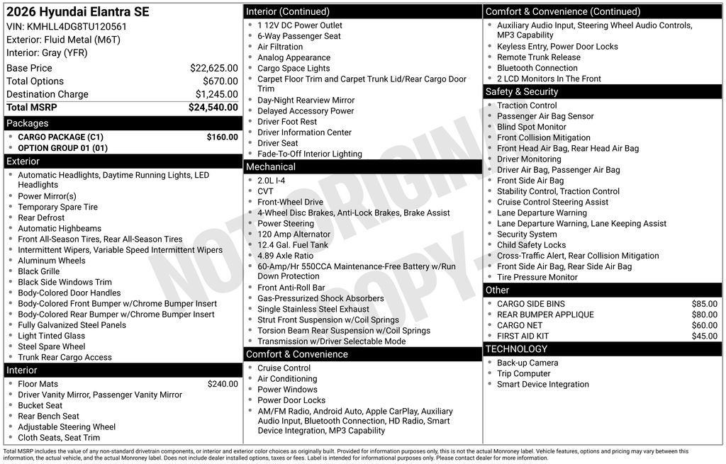 Certified Used 2026 Fluid Metal Hyundai SE image 5