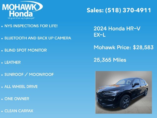 Certified Used 2024 Crystal Black Pearl Honda EX-L image 4