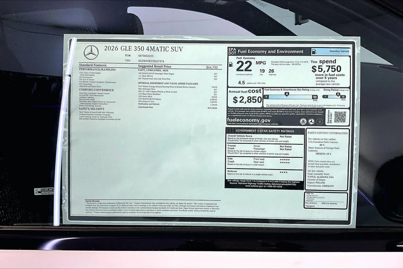 New 2026 MANUFAKTUR Moonlight White Magno Mercedes-Benz GLE 350 image 18