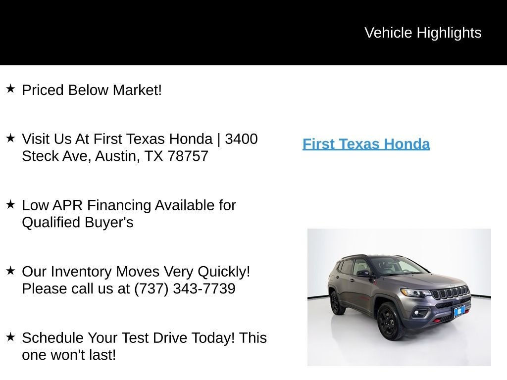 Used 2023 Granite Crystal Metallic Clearcoat Jeep Trailhawk image 9