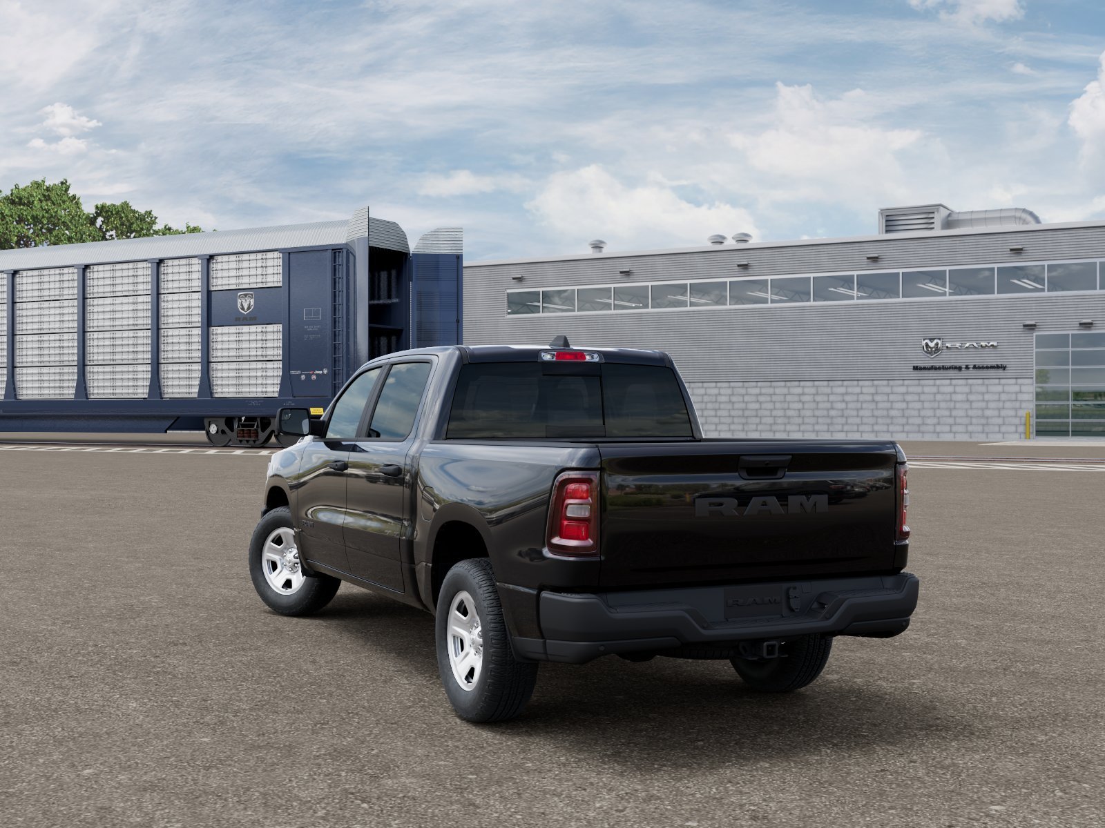 New 2026 Diamond Black Crystal Pearl-Coat Exterior Paint RAM TRADESMAN image 3