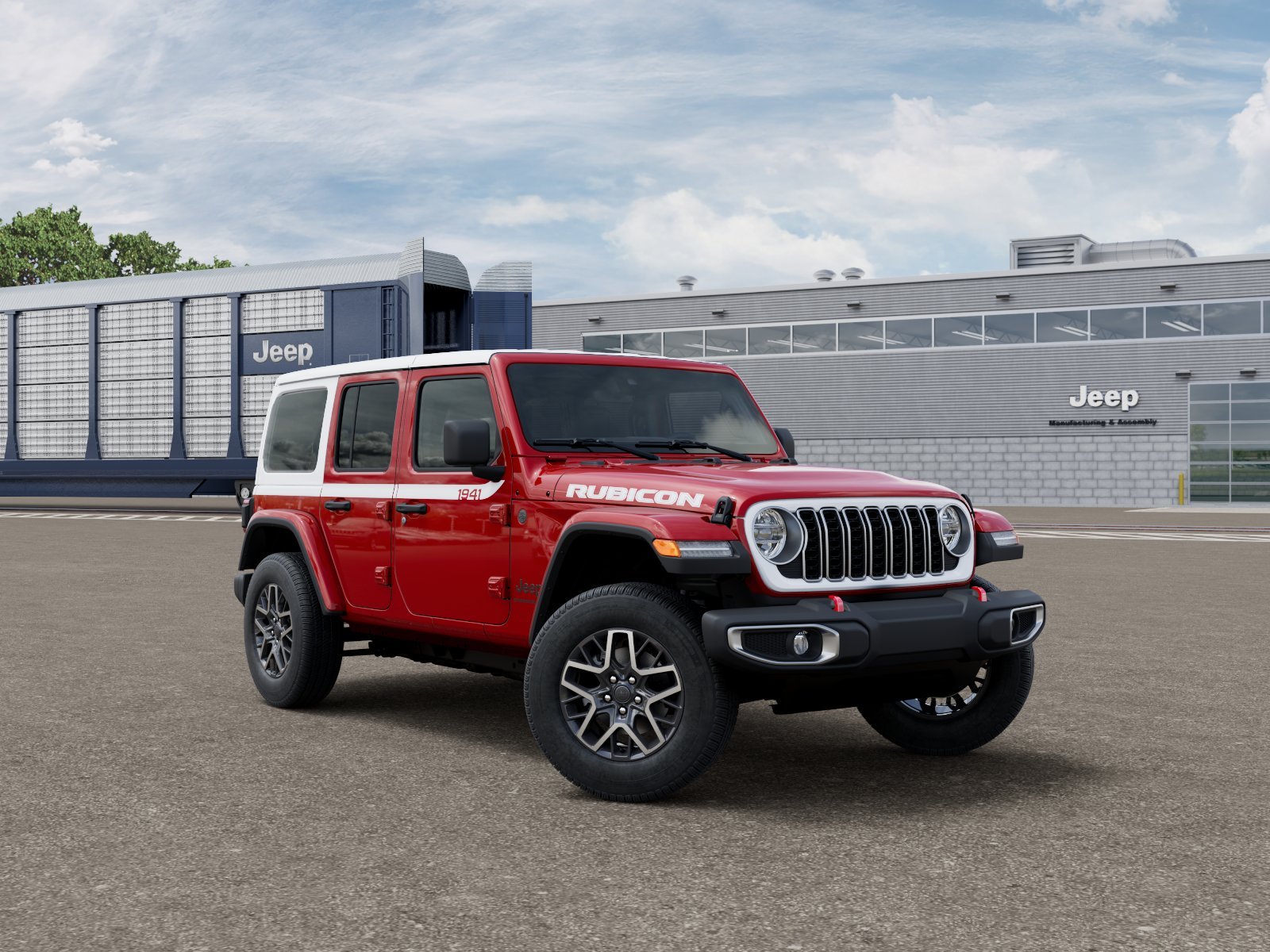 New 2026 Firecracker Red Clear-Coat Exterior Paint Jeep Sahara image 3