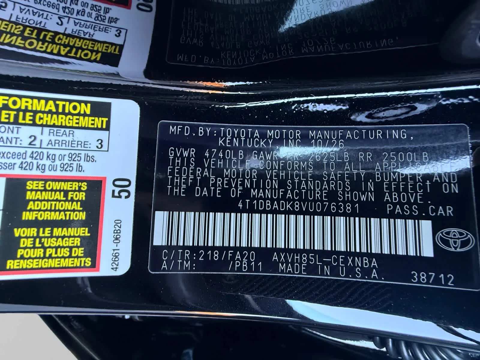 New 2027 Midnight Black Metallic Toyota LE image 25